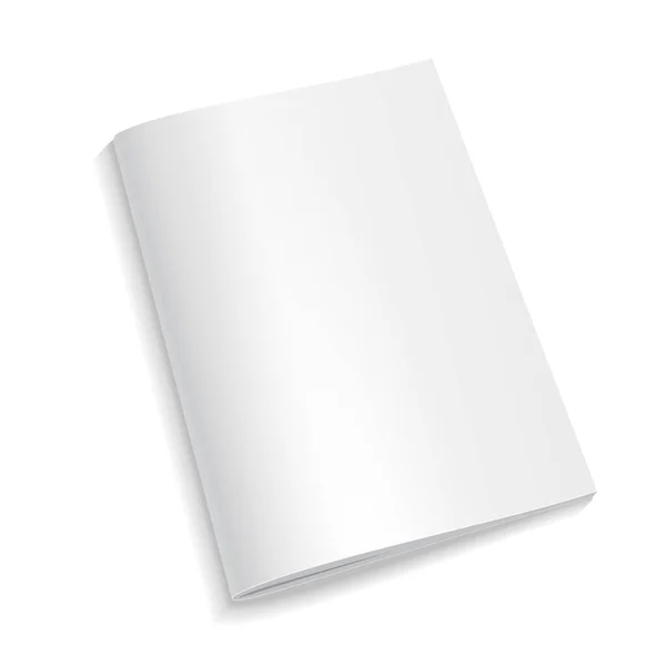 Mockup Blank Cover Magazine Book Booklet Brochure Illustration Isolated White — Stock Vector