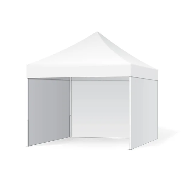 Mockup Publicidade Promocional Exterior Feira Eventos Pop Tent Mobile Marquee — Vetor de Stock