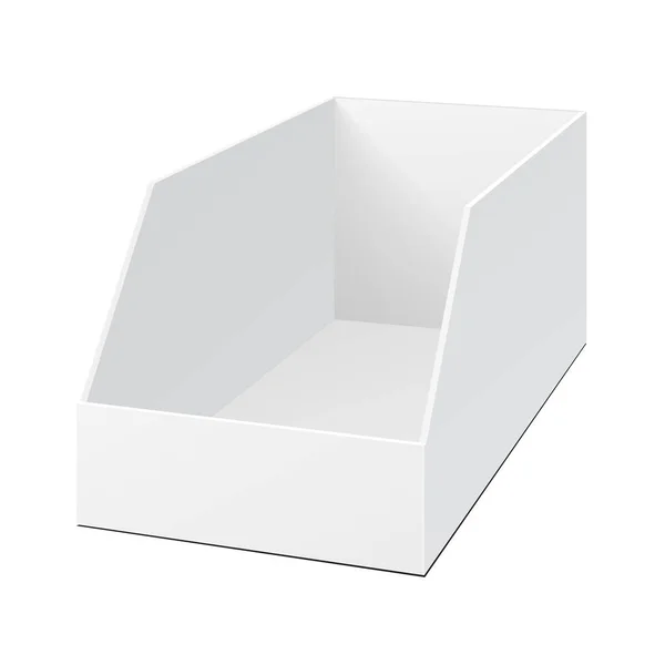 Mockup Pos Poi Cardboard Blank Display Vacío Mostrar Titular Caja — Vector de stock