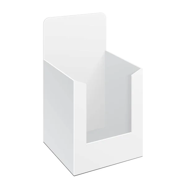 Mockup Pos Poi Cardboard Blank Display Vacío Mostrar Titular Caja — Vector de stock