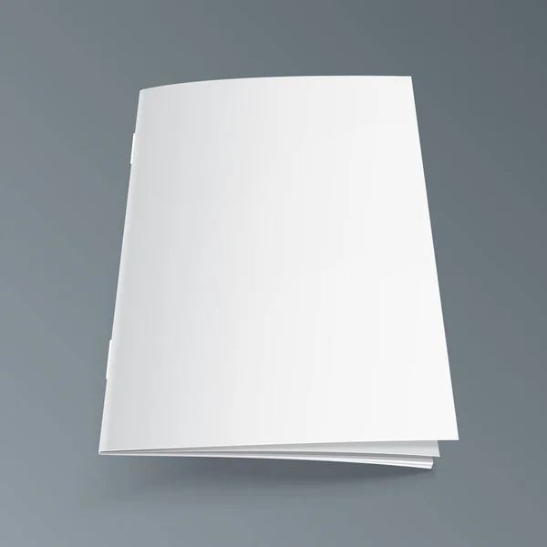 小册子 小册子的空白飞行封面 在灰色背景下孤立的说明 为您的设计准备模板 病媒Eps10 — 图库矢量图片