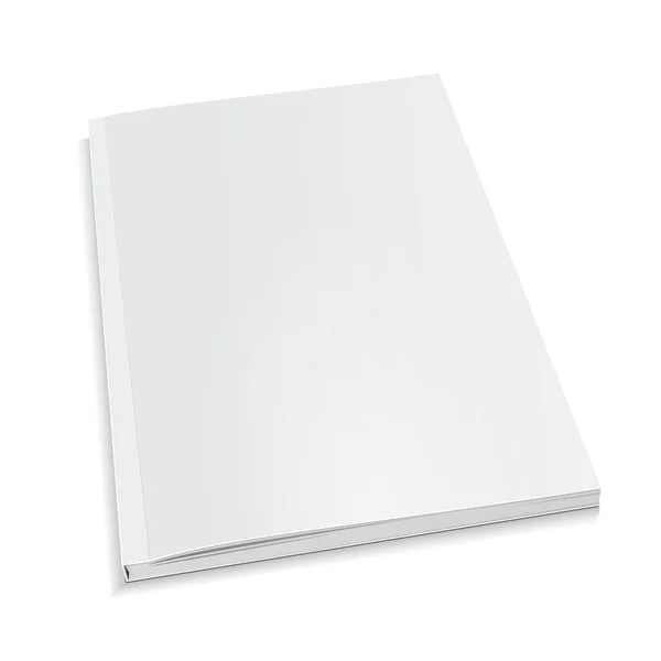 Mockup Blank Cover Magazine Book Booklet Brochure Illustration Isolated White — Stock Vector