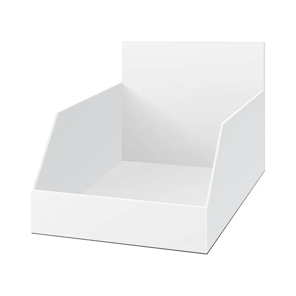 Mockup Pos Poi Kartong Blank Tom Display Visa Box Hållare — Stock vektor
