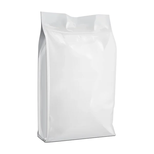 Mockup Κενό Φύλλο Χαρτί Τροφίμων Stand Pouch Snack Τσάντα Τσάντα — Διανυσματικό Αρχείο