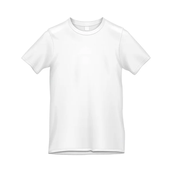 Mockup Blank Mens Unisex Cotton Shirt Front View Illustration Isolated — Stock Vector