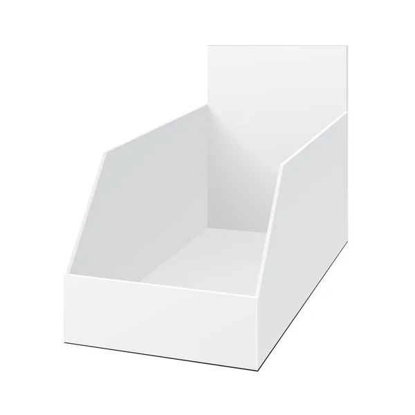 用于广告传单 产品的模拟纸板箱空白空白显示盒 白色背景下的孤立说明 为您的设计准备模板 病媒Eps10 — 图库矢量图片#
