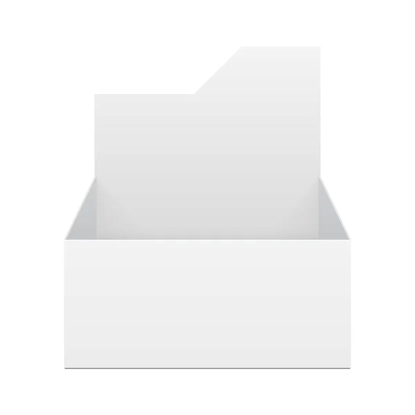 Mockup Pos Poi Cardboard Blank Empty Display Show Box Holder — стоковый вектор