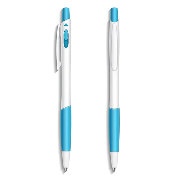 Sahte Kalem Kalem Şaretli Şirket Kimliği Marka Kağıt Şablonları Mavi — Stok Vektör