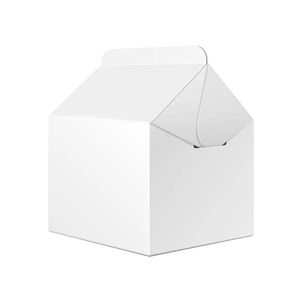 Mockup Cardboard Carry Packaging Box Fast Food Meal Gift Other — стоковый вектор