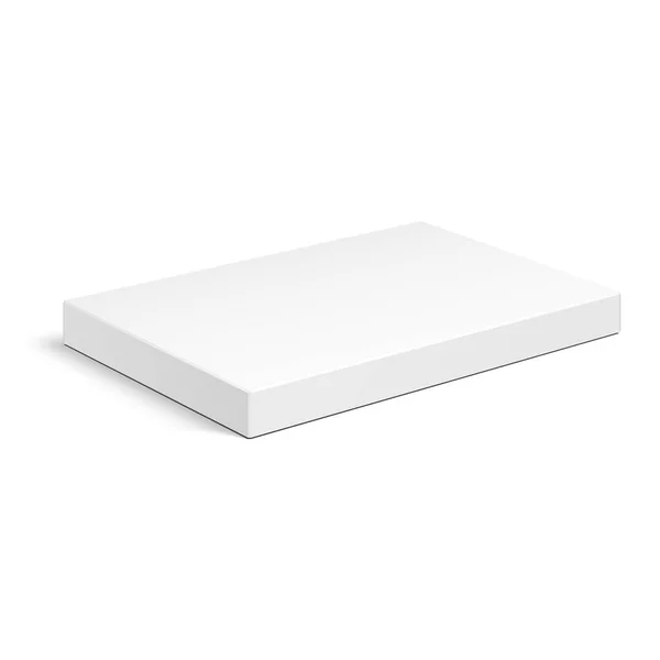 Mockup製品カードボードパッケージボックス 白を基調としたイラスト デザインのテンプレートをモックアップします ベクトルEps10 — ストックベクタ