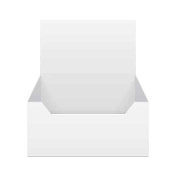 用于广告传单 产品的模拟纸板箱空白空白显示盒 白色背景下的孤立说明 为你的设计制作模板 病媒Eps10 免版税图库插图