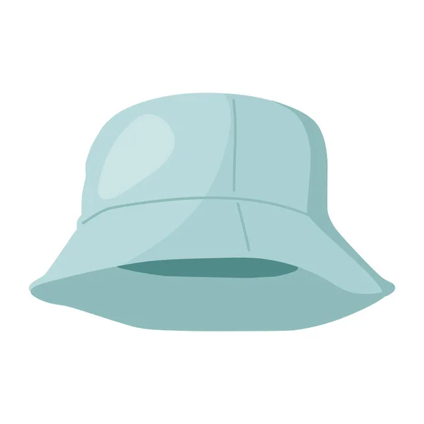 白い背景にパナマ帽のアイコン ベクトルシンボル フラットスタイルのビーチ帽子 — ストックベクタ