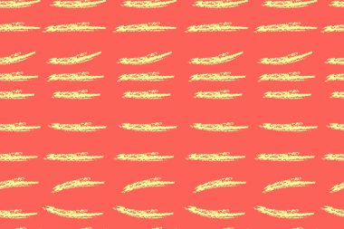 Sert grunge çizgileri olan soyut, pürüzsüz desen. Siyah beyaz fırça darbeleri, karalama vuruşları, çizgiler, tekrarlayan baskılar, tekstil için arka plan, duvar kağıdı. Düz vektör illüstrasyonu