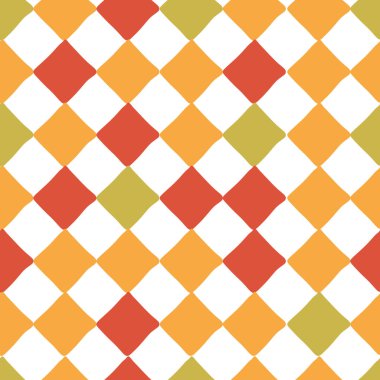 Geometrik şablon, elmas şekilli kusursuz arkaplan, kumaş eşkenar dörtgen. Modern doku tasarımı, tekstil ve kumaş için tekrarlanan baskı. Yazdırılabilir düz vektör illüstrasyonu