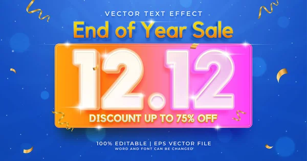 stock vector 1212 sale marketing promotion 3D colorful text effect template