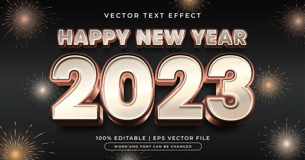 stock vector New year 2023 3D bold text effect template