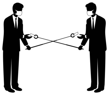 Sosyal mesafe kartviziti değişimi