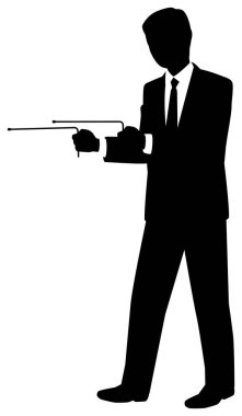 Erkek işadamı uyuşturucu arayışında.