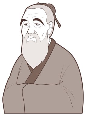 Illustrations of ancient Chinese greats clipart