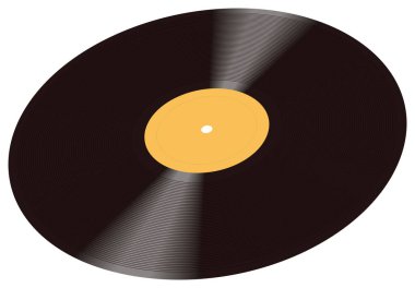 Sarı etiketli bir plağın tasviri