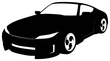 Ön taraftaki Supercar silueti görüntüsü