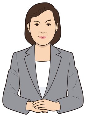 Meraklı bir ifadeyle kadın iş adamı.