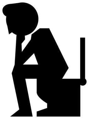 Tuvalette düşünen bir adam.