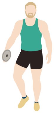 Bir erkek disk atıcısının görüntüsü