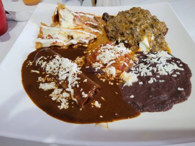 Abolengo yumurtası, mol enchilada, chilaquiles, mantar.