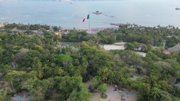 Papagayo Parkı Ndan Okyanusa Meksika Nın Acapulcos Sahili Nin Manzaralı — Stok video