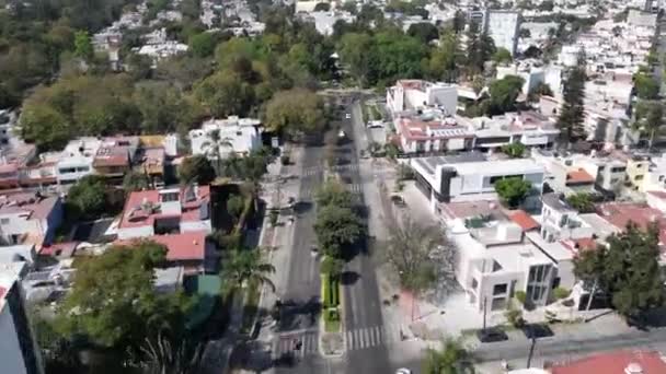 Chapalita Roundabout Timelapse Aerial View Drone Mexico — 비디오