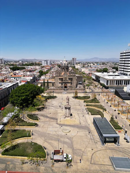 Perspectiva Vertical Santuario Nuestra Señora Guadalupe Centro Guadalajara Vista Cautivadora — Foto de Stock