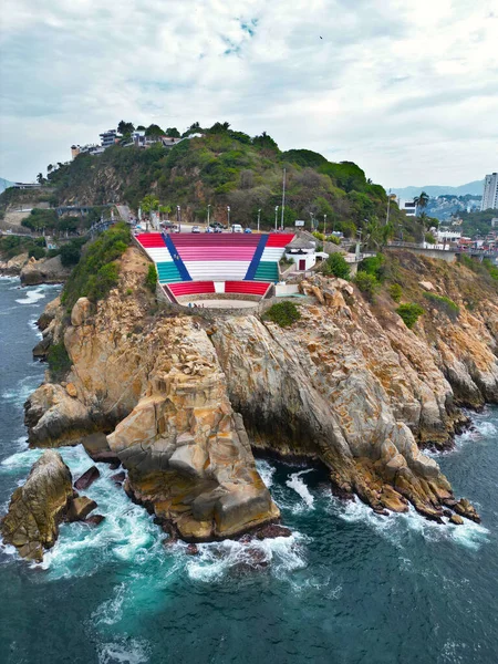 Acapulco Panorama Captivating View Sinfonia Del Mar Open Air Auditorium Royalty Free Εικόνες Αρχείου