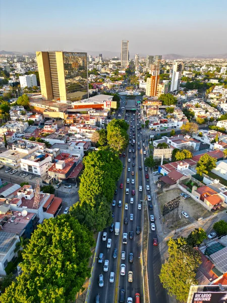 Lopez Mateos Bulvarı dikey Hava Aracı Panoraması Uzakta Glorieta Minerva