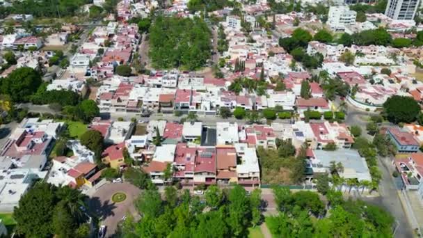 Захватывающий Вид Воздуха Парк Тюлипан Районе Монраз Гвадалахара Мексика — стоковое видео