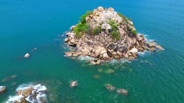 Rückzug Aus Morro Luftaufnahme Der Insel Acapulco Mexiko — Stockvideo