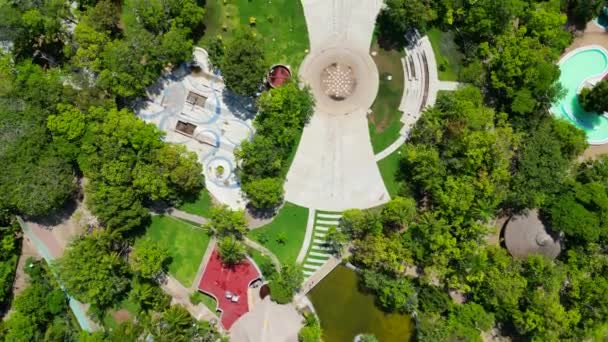 Cenital View Aerial Drone Video Papagayo Park Acapulco Mexico — 图库视频影像