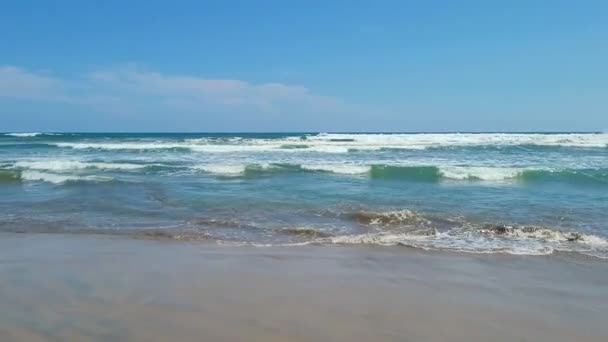 Bonfil Sahili Acapulco Daki Dinlendirici Dalgaların Ritmini Yakalayın Okyanusların Kumlu — Stok video