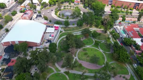 Lot Dronem Małej Wysokości Nad Parque Alcalde Guadalajara Meksyk — Wideo stockowe