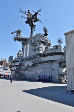 New York, ABD - 17 Mayıs 2023: New York 'ta büyük bir Intrepid hava ve uzay müzesi