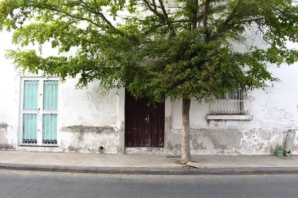 Zapopan, Meksika - 8 Haziran 2024: Zapopan, Meksika şehir merkezinde bulunan kabuklu, yıpranmış bir ev
