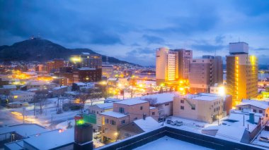 Hakodate şehir merkezi, Winte 'deki Japonya' nın gökdelen şehri.