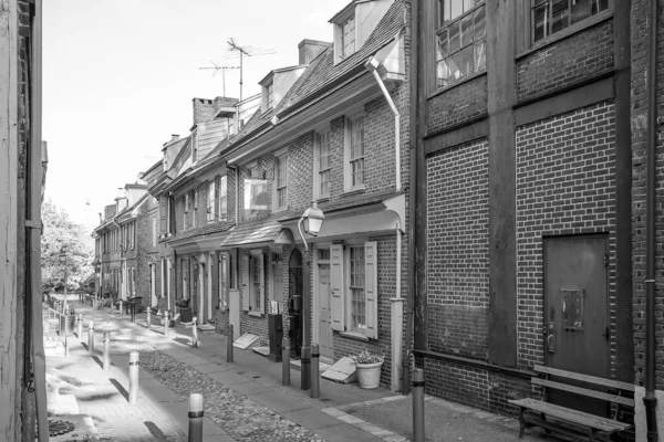 Historické Staré Město Philadelphii Pensylvánii Elfrethova Ulička Označovaná Jako Národní — Stock fotografie