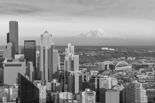 City Downtown Seattle Skyline Cityscape Washington State Usa — стоковое фото
