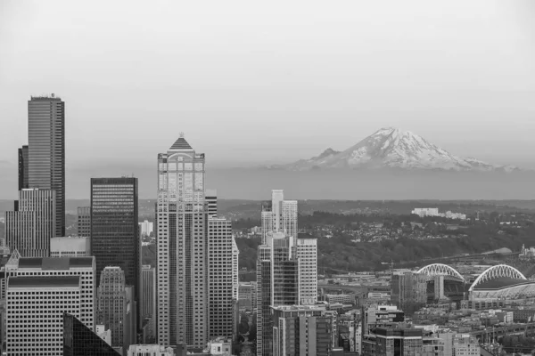 Seattle Città Skyline Paesaggio Urbano Nel Centro Washington State Stati — Foto Stock