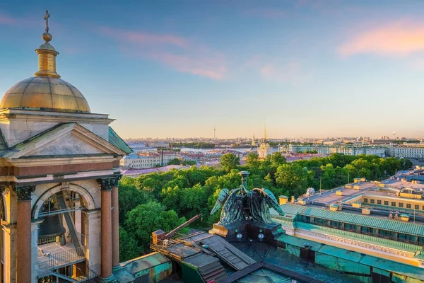 Санкт Петербург Фоне Городского Пейзажа Закате — стоковое фото
