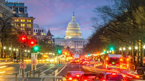 Das Kapitol Der Vereinigten Staaten Washington Der Dämmerung — Stockfoto