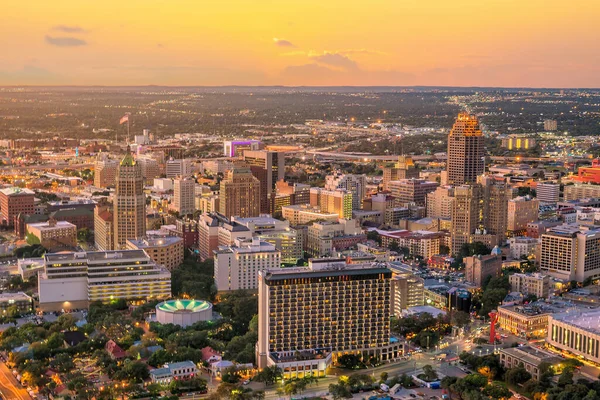Stadsbilden Centrala San Antonio Texas Usa Vid Solnedgången — Stockfoto