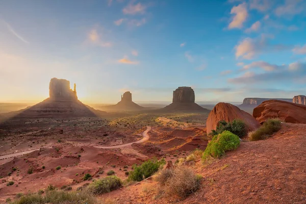 Landscape Monument Valley Arizona Usa Sunrise — Stock Photo, Image