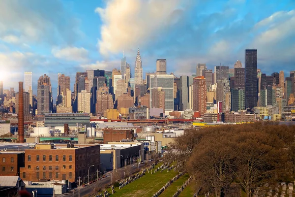 Skyline New York Paesaggio Urbano Manhattan Negli Stati Uniti — Foto Stock